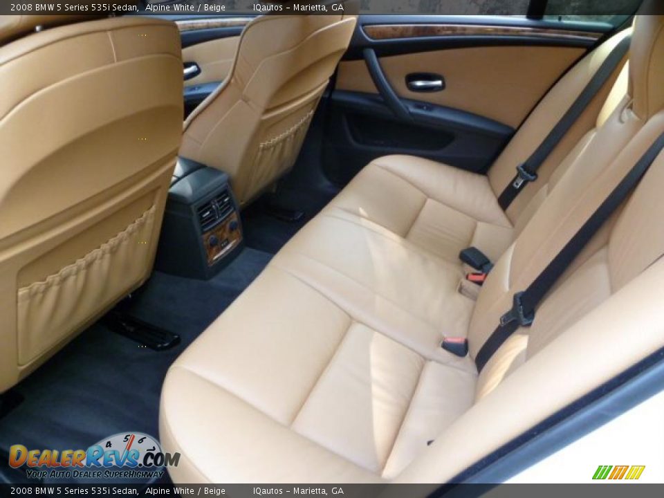 2008 BMW 5 Series 535i Sedan Alpine White / Beige Photo #33