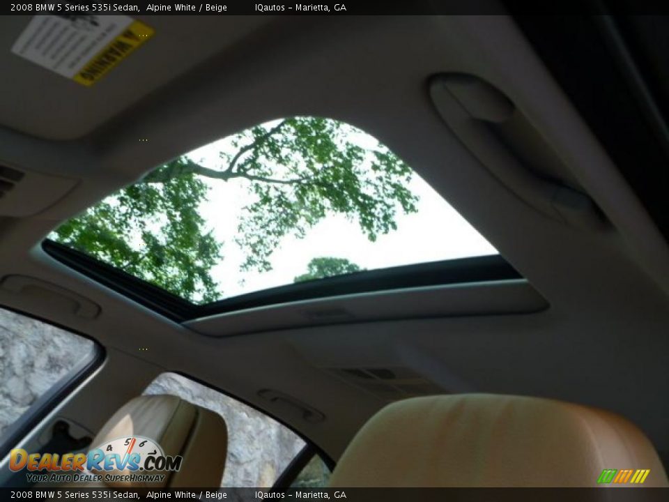2008 BMW 5 Series 535i Sedan Alpine White / Beige Photo #34
