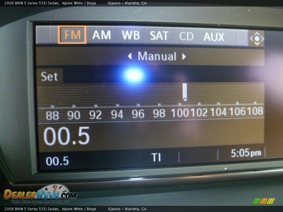 2008 BMW 5 Series 535i Sedan Alpine White / Beige Photo #36