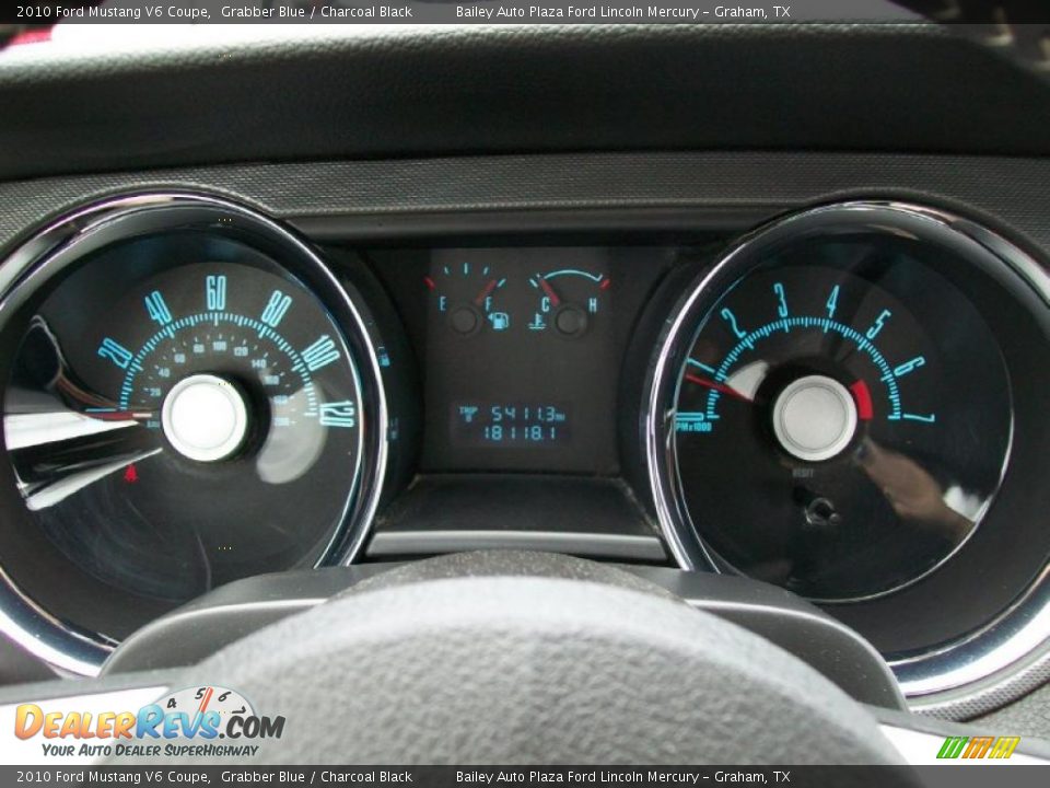 2010 Ford Mustang V6 Coupe Grabber Blue / Charcoal Black Photo #8