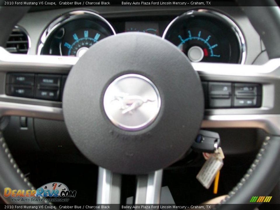 2010 Ford Mustang V6 Coupe Grabber Blue / Charcoal Black Photo #9