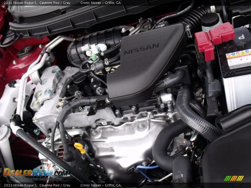 2011 Nissan Rogue S Cayenne Red / Gray Photo #9