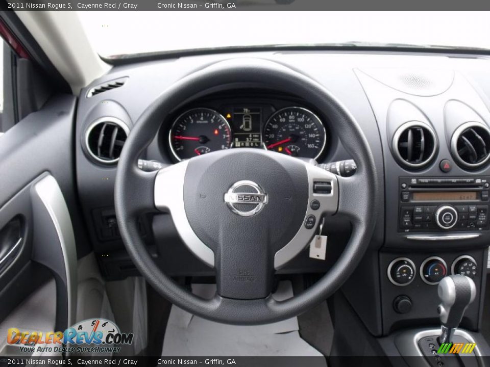 2011 Nissan Rogue S Cayenne Red / Gray Photo #11