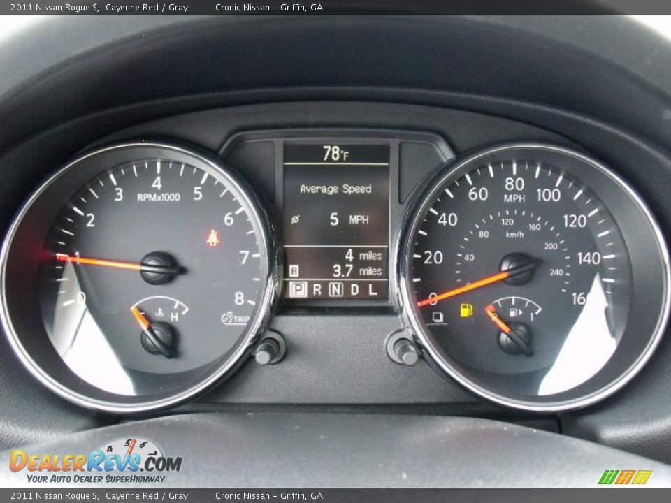 2011 Nissan Rogue S Cayenne Red / Gray Photo #12