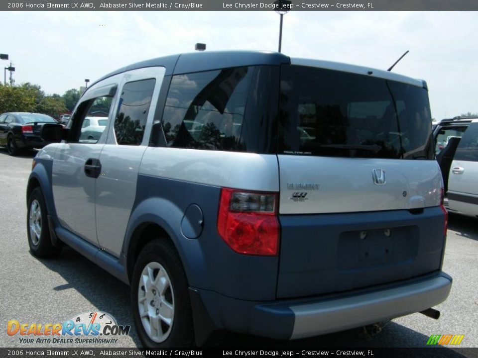 2006 Honda Element LX AWD Alabaster Silver Metallic / Gray/Blue Photo #3