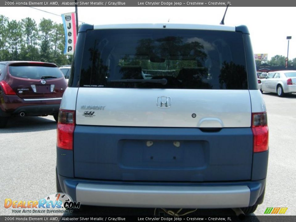 2006 Honda Element LX AWD Alabaster Silver Metallic / Gray/Blue Photo #4
