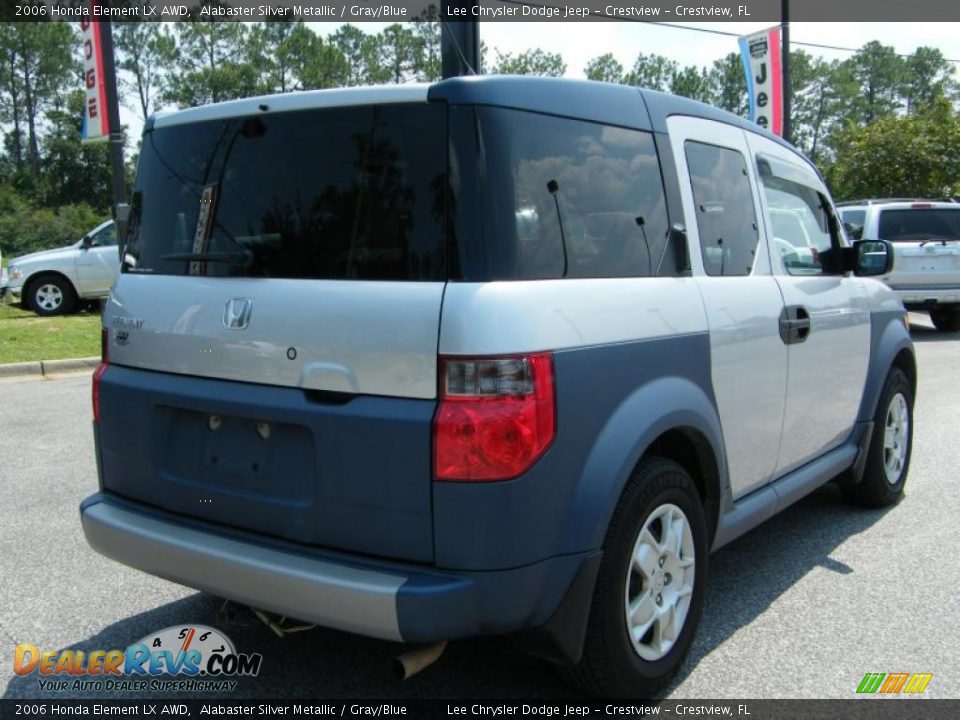 2006 Honda Element LX AWD Alabaster Silver Metallic / Gray/Blue Photo #5