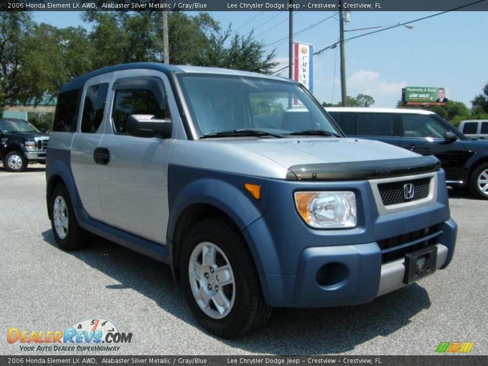 2006 Honda Element LX AWD Alabaster Silver Metallic / Gray/Blue Photo #7