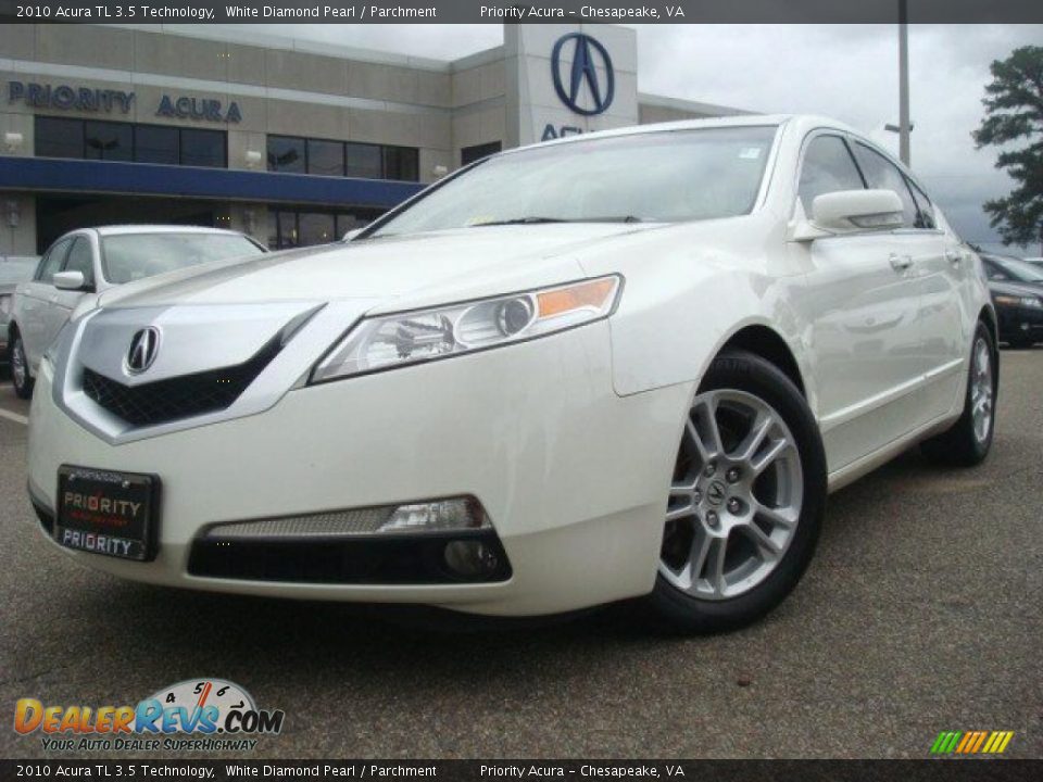 2010 Acura TL 3.5 Technology White Diamond Pearl / Parchment Photo #1