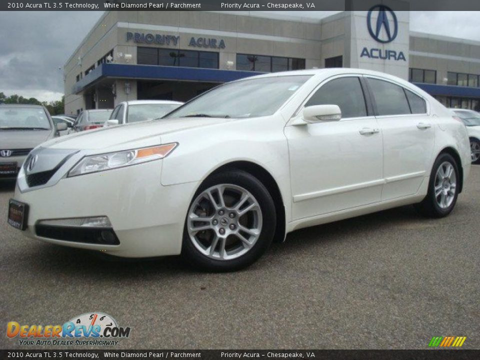 2010 Acura TL 3.5 Technology White Diamond Pearl / Parchment Photo #2