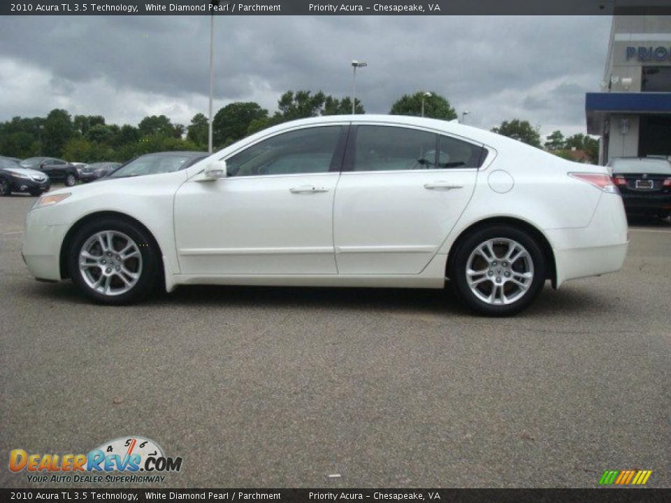 2010 Acura TL 3.5 Technology White Diamond Pearl / Parchment Photo #3