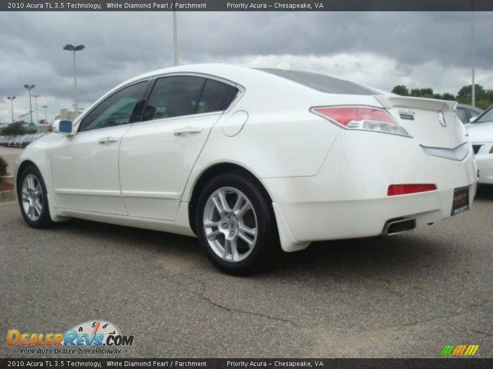 2010 Acura TL 3.5 Technology White Diamond Pearl / Parchment Photo #4