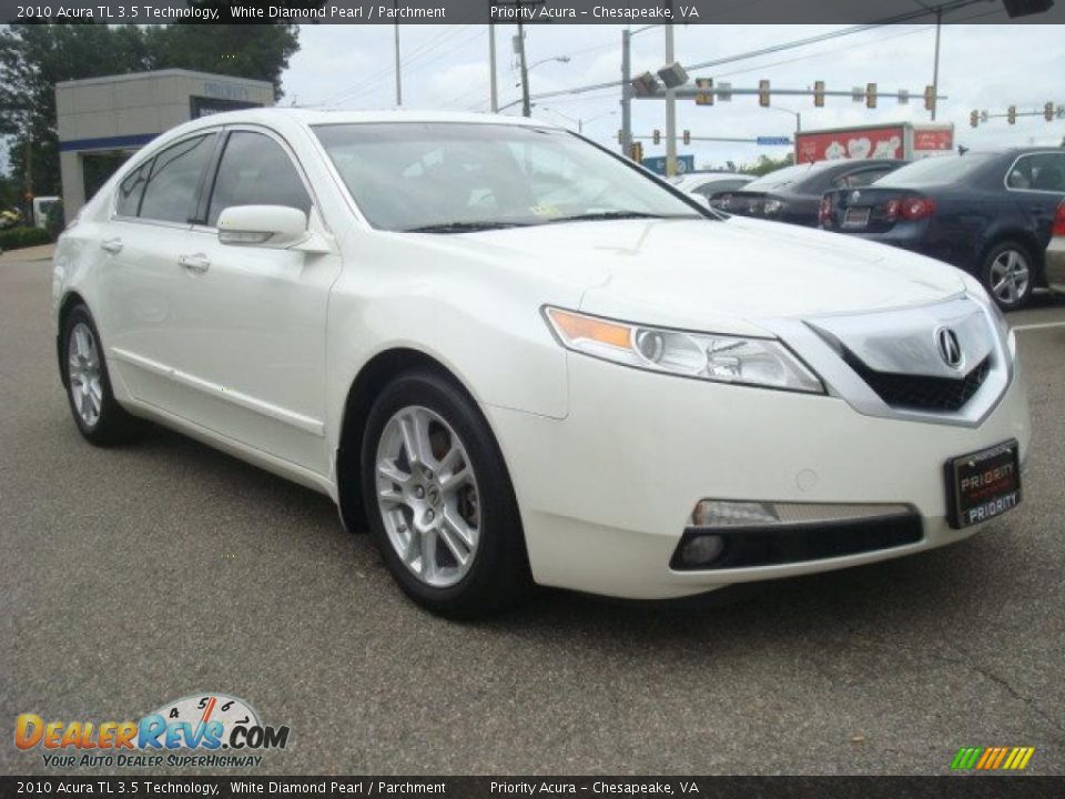 2010 Acura TL 3.5 Technology White Diamond Pearl / Parchment Photo #8