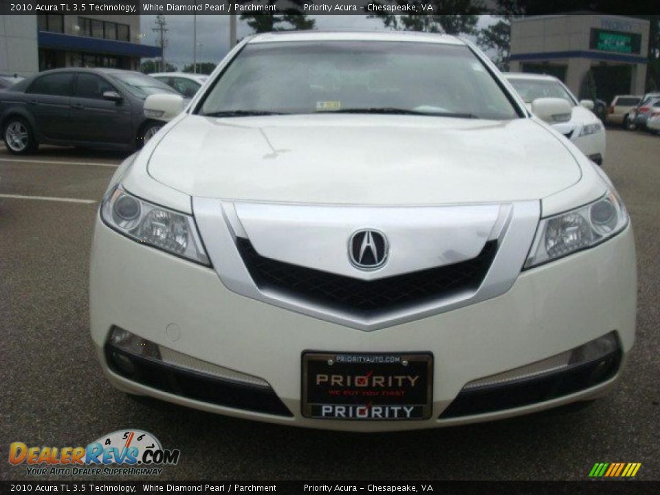 2010 Acura TL 3.5 Technology White Diamond Pearl / Parchment Photo #9