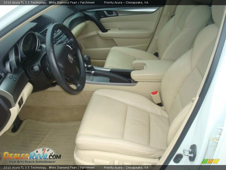 2010 Acura TL 3.5 Technology White Diamond Pearl / Parchment Photo #10