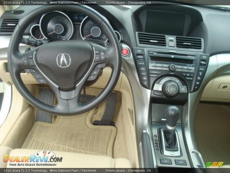 2010 Acura TL 3.5 Technology White Diamond Pearl / Parchment Photo #12
