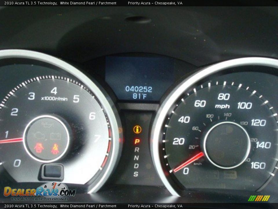2010 Acura TL 3.5 Technology White Diamond Pearl / Parchment Photo #22