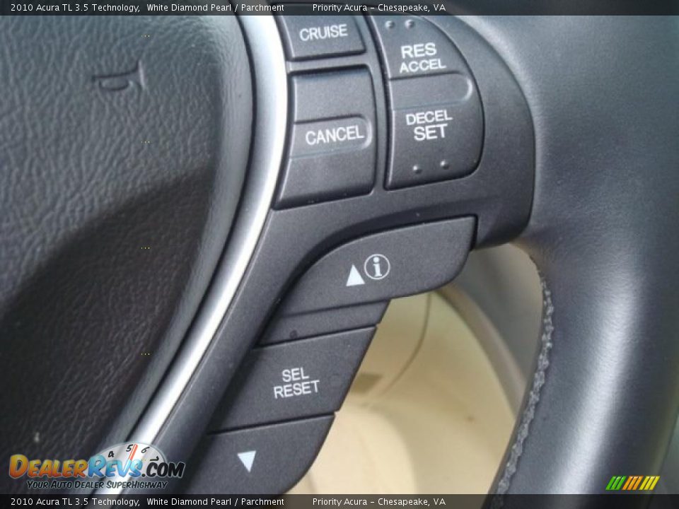 2010 Acura TL 3.5 Technology White Diamond Pearl / Parchment Photo #24