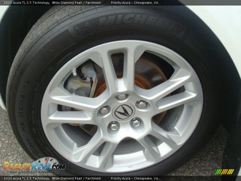 2010 Acura TL 3.5 Technology White Diamond Pearl / Parchment Photo #25