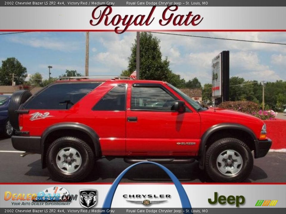 2002 Chevrolet Blazer LS ZR2 4x4 Victory Red / Medium Gray Photo #1
