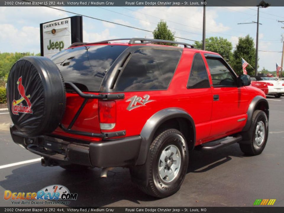 2002 Chevrolet Blazer LS ZR2 4x4 Victory Red / Medium Gray Photo #3