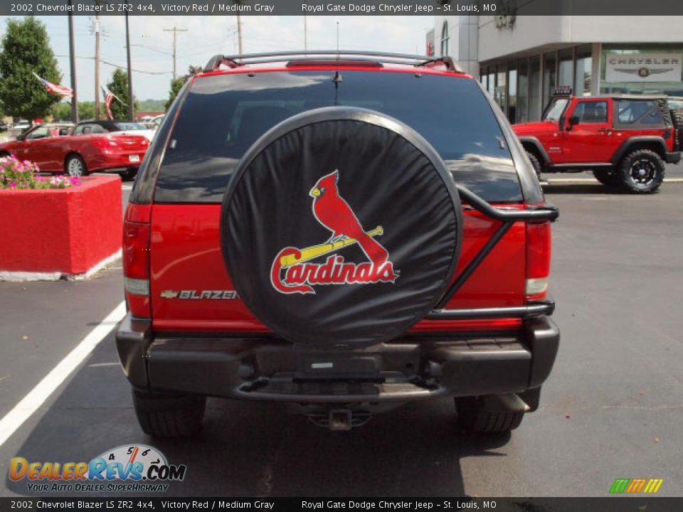 2002 Chevrolet Blazer LS ZR2 4x4 Victory Red / Medium Gray Photo #6