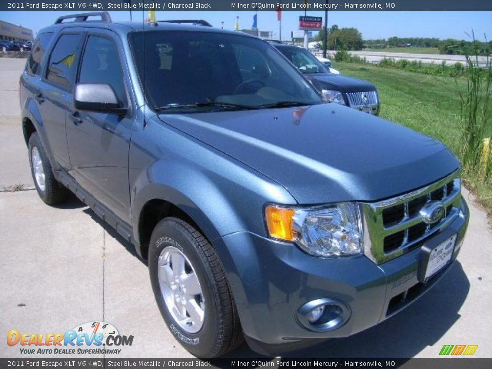 2011 Ford Escape XLT V6 4WD Steel Blue Metallic / Charcoal Black Photo #1