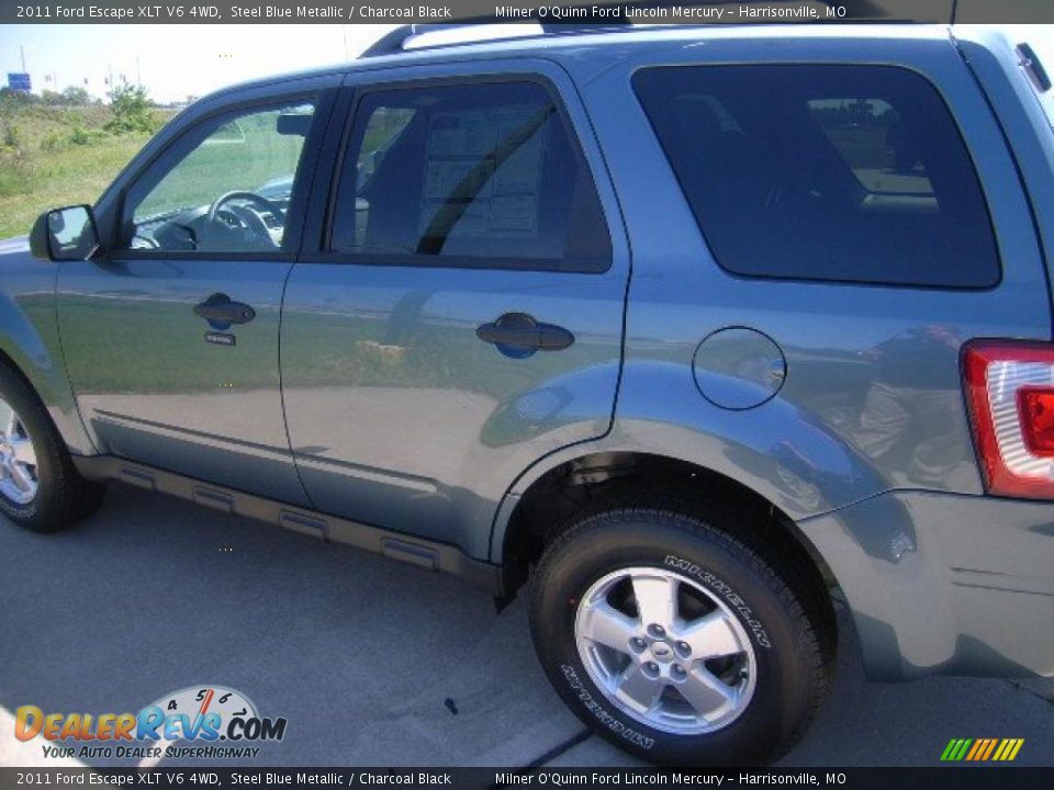 2011 Ford Escape XLT V6 4WD Steel Blue Metallic / Charcoal Black Photo #5