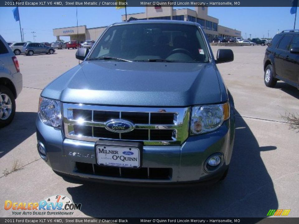 2011 Ford Escape XLT V6 4WD Steel Blue Metallic / Charcoal Black Photo #8