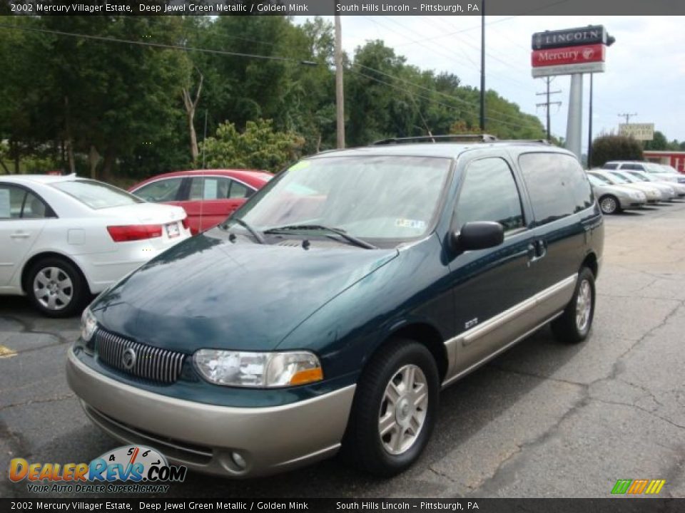 2002 Mercury Villager Estate Deep Jewel Green Metallic / Golden Mink Photo #1