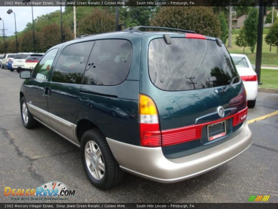 2002 Mercury Villager Estate Deep Jewel Green Metallic / Golden Mink Photo #2