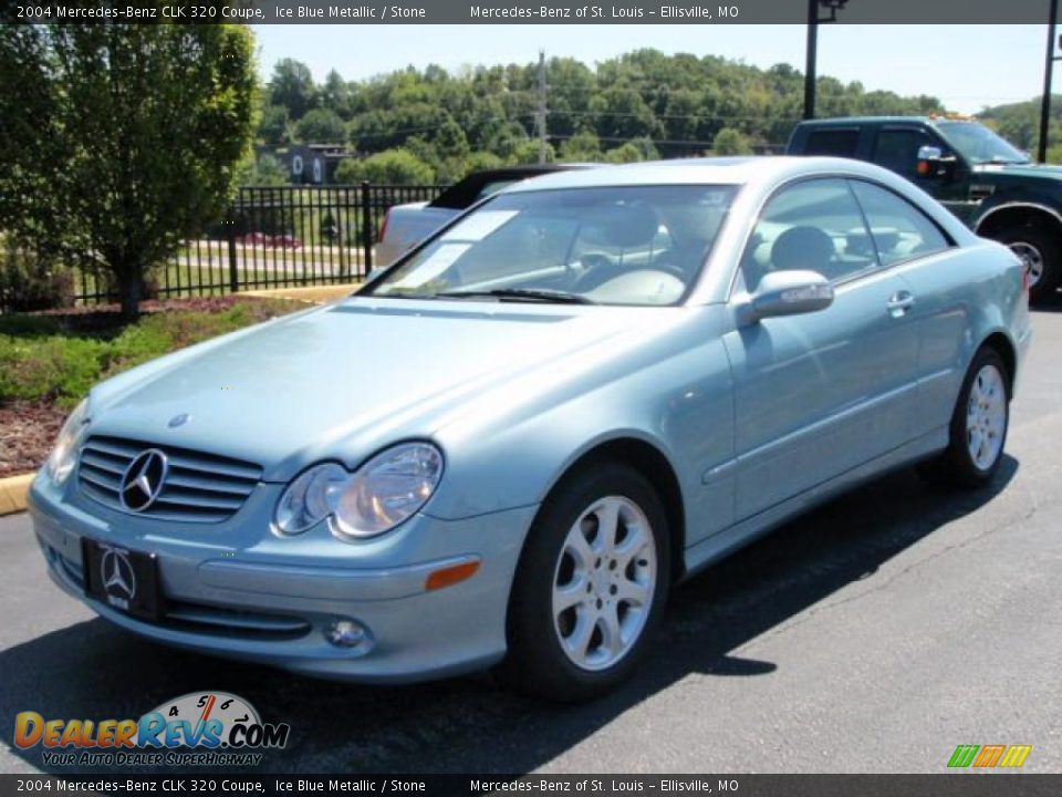2004 Mercedes-Benz CLK 320 Coupe Ice Blue Metallic / Stone Photo #1