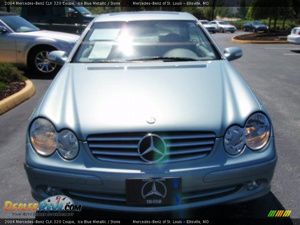 2004 Mercedes-Benz CLK 320 Coupe Ice Blue Metallic / Stone Photo #2