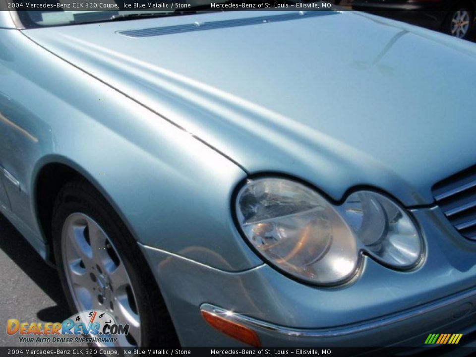 2004 Mercedes-Benz CLK 320 Coupe Ice Blue Metallic / Stone Photo #7