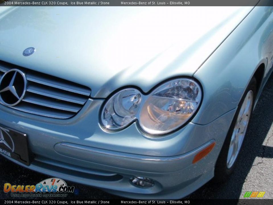 2004 Mercedes-Benz CLK 320 Coupe Ice Blue Metallic / Stone Photo #8