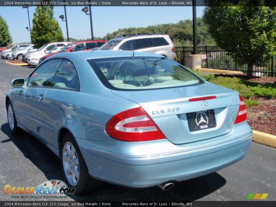 2004 Mercedes-Benz CLK 320 Coupe Ice Blue Metallic / Stone Photo #10