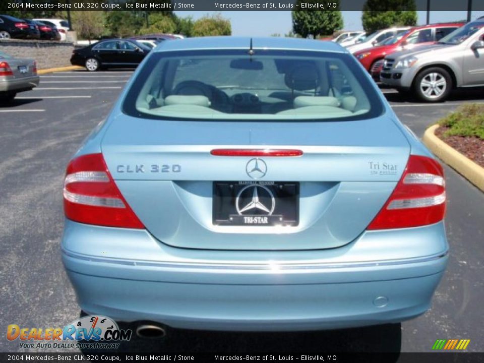 2004 Mercedes-Benz CLK 320 Coupe Ice Blue Metallic / Stone Photo #11