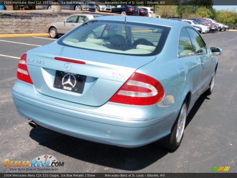 2004 Mercedes-Benz CLK 320 Coupe Ice Blue Metallic / Stone Photo #12