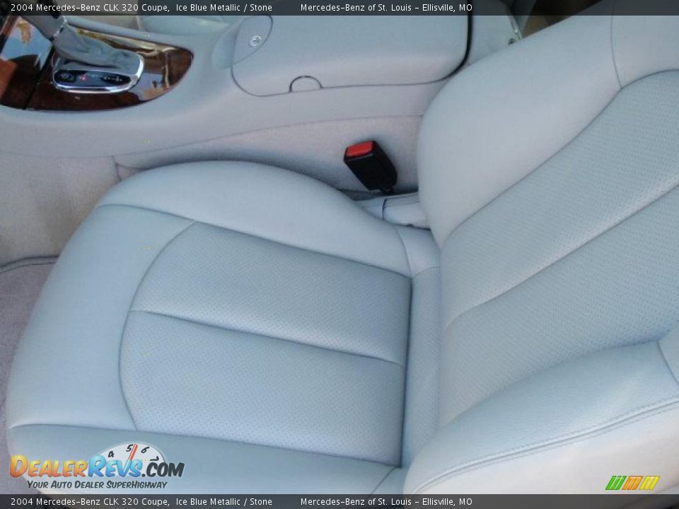 2004 Mercedes-Benz CLK 320 Coupe Ice Blue Metallic / Stone Photo #18