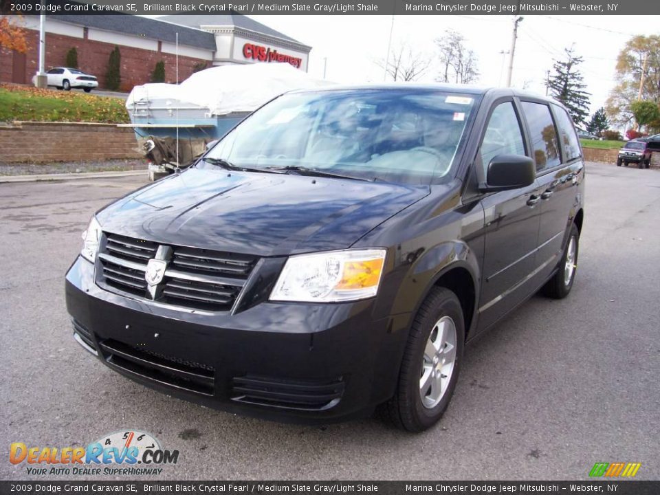 2009 Dodge Grand Caravan SE Brilliant Black Crystal Pearl / Medium Slate Gray/Light Shale Photo #1