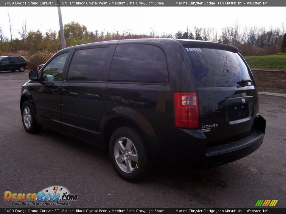 2009 Dodge Grand Caravan SE Brilliant Black Crystal Pearl / Medium Slate Gray/Light Shale Photo #3