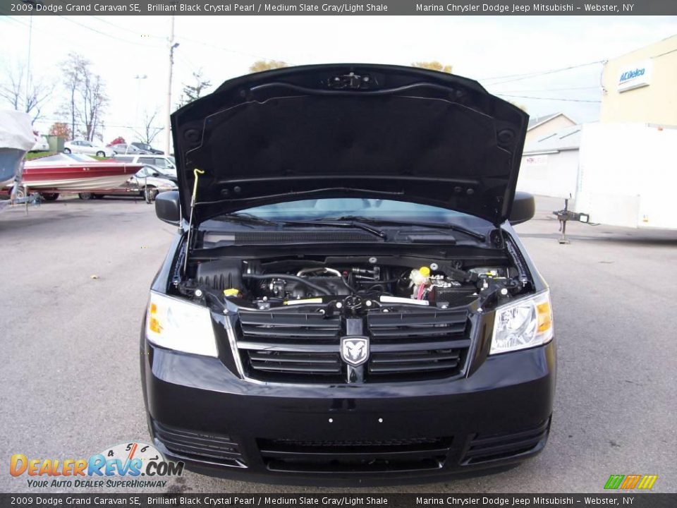 2009 Dodge Grand Caravan SE Brilliant Black Crystal Pearl / Medium Slate Gray/Light Shale Photo #9