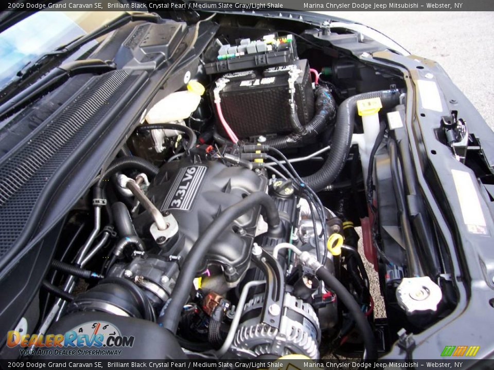 2009 Dodge Grand Caravan SE Brilliant Black Crystal Pearl / Medium Slate Gray/Light Shale Photo #10