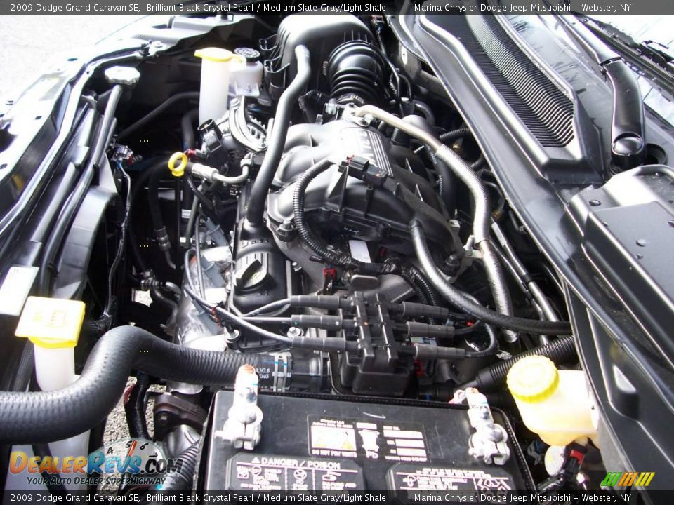 2009 Dodge Grand Caravan SE Brilliant Black Crystal Pearl / Medium Slate Gray/Light Shale Photo #12