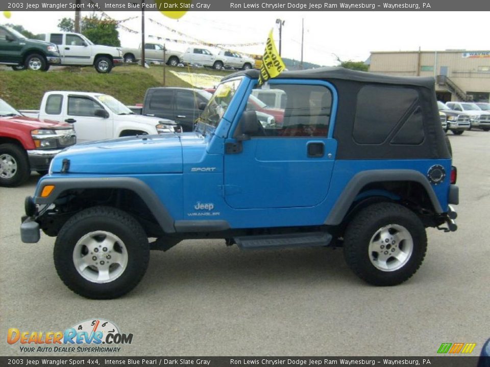 2003 Jeep Wrangler Sport 4x4 Intense Blue Pearl / Dark Slate Gray Photo #2