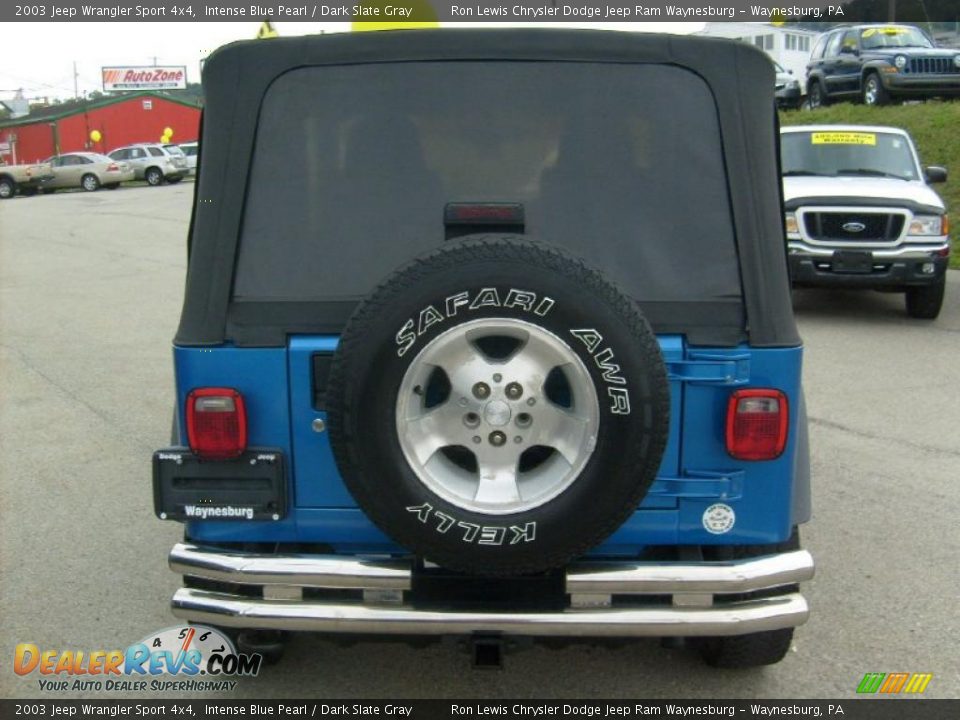 2003 Jeep Wrangler Sport 4x4 Intense Blue Pearl / Dark Slate Gray Photo #4