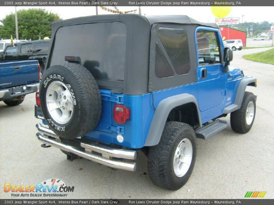 2003 Jeep Wrangler Sport 4x4 Intense Blue Pearl / Dark Slate Gray Photo #5