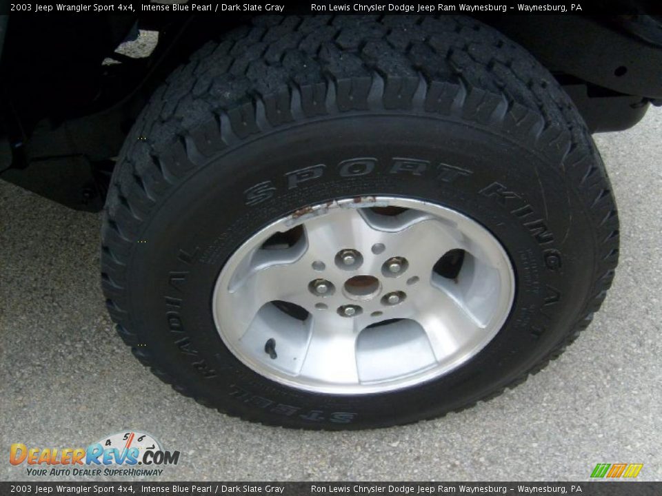 2003 Jeep Wrangler Sport 4x4 Intense Blue Pearl / Dark Slate Gray Photo #10