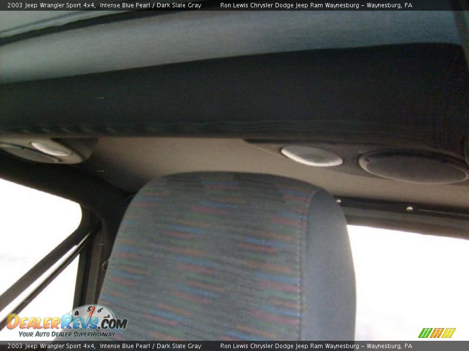 2003 Jeep Wrangler Sport 4x4 Intense Blue Pearl / Dark Slate Gray Photo #14