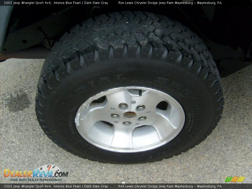 2003 Jeep Wrangler Sport 4x4 Intense Blue Pearl / Dark Slate Gray Photo #16